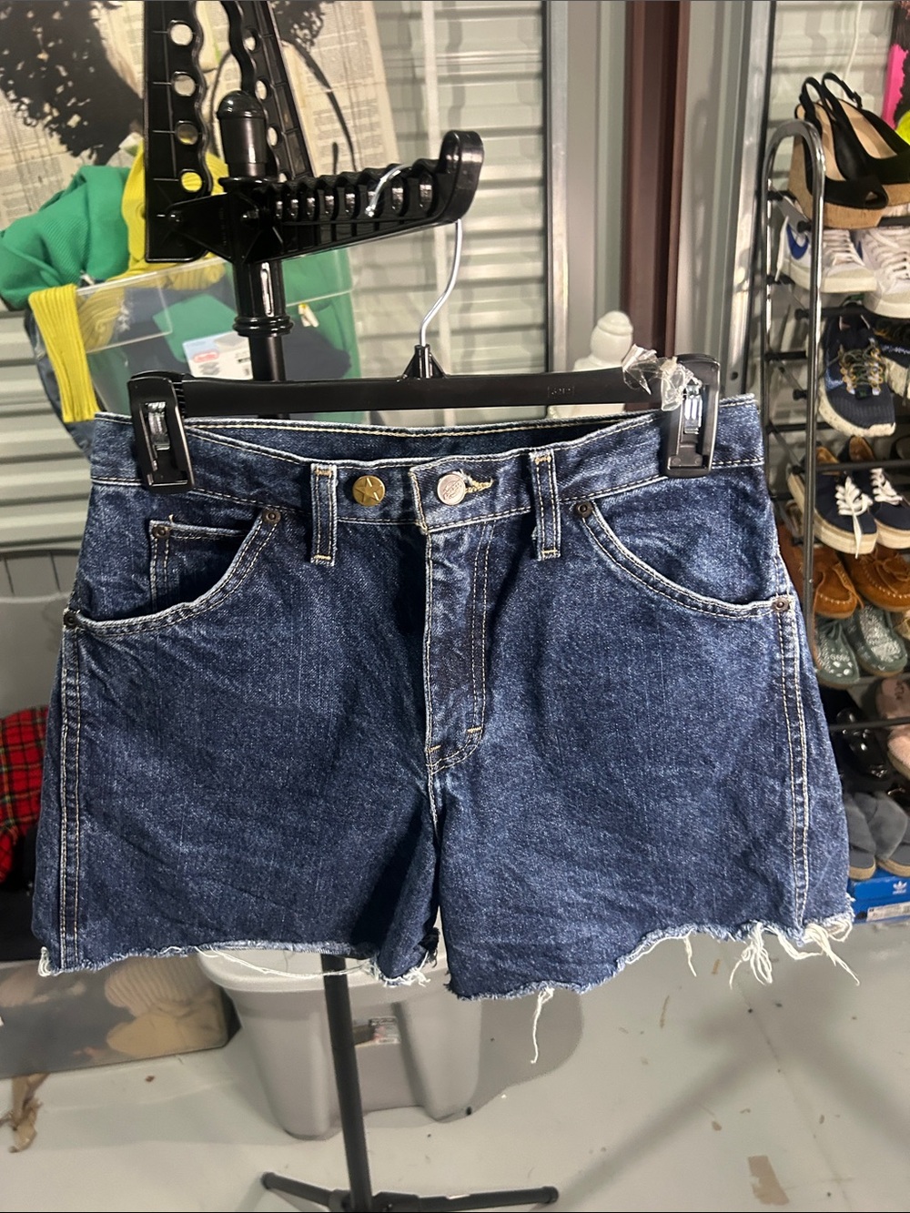 Dickies Dark Blue Denim Cutoff Women's Shorts size 28